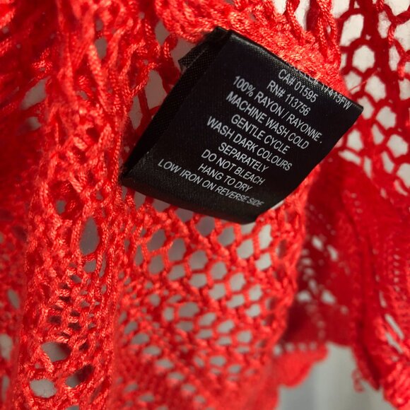 Lace knit pinkish coral cardigan - S - Picture 9 of 9